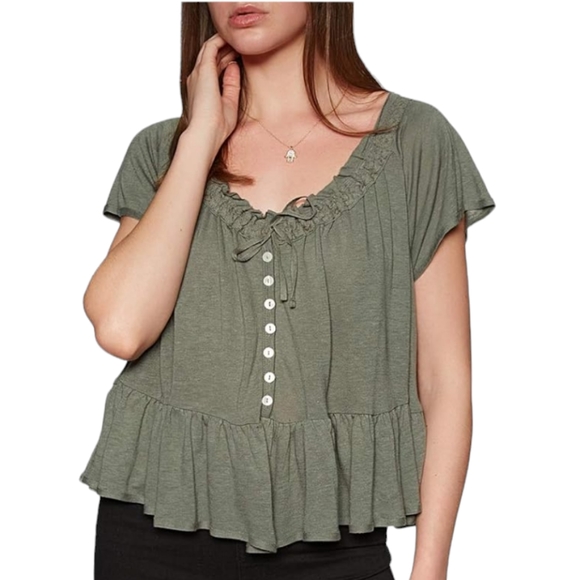 Free People Tops - FREE PEOPLE NWT Oversized Charlie Lacey Short Sleeve Tee